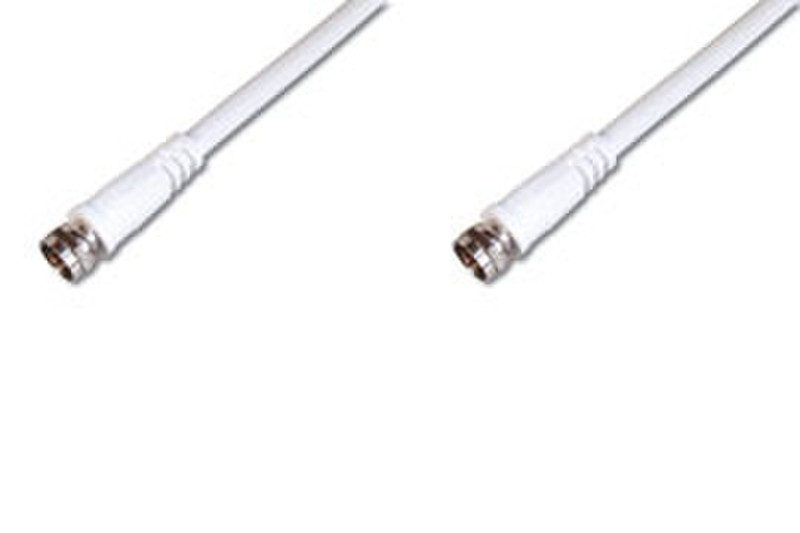 ASSMANN Electronic DIGITUS Sat Antenna Cable, F/M to F/M, Straight 5m White networking cable