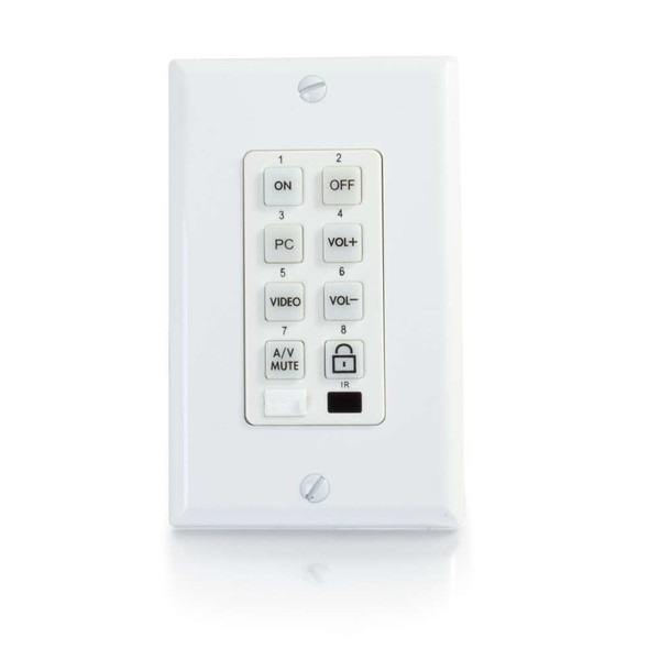 C2G TruLink A/V Wired press buttons White remote control