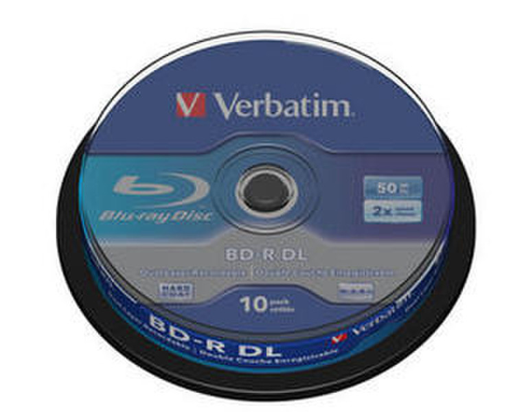 Verbatim BD-R DL 50GB 2x 10 Pack Spindle 50GB BD-R 10pc(s)