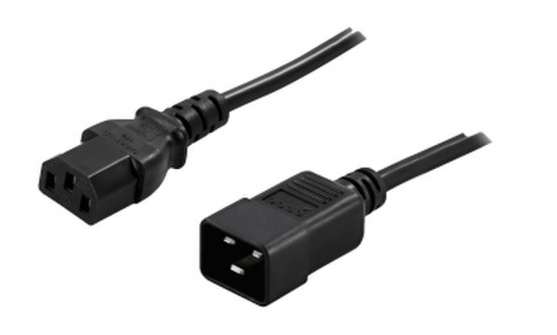 BlueWalker 91010041 C20 coupler C13 coupler Black power cable