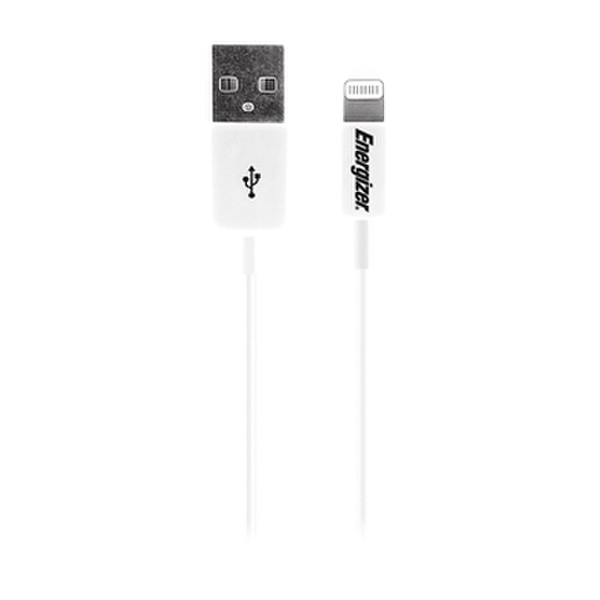 Energizer EZ-APHT08 1м USB A Lightning Белый кабель USB