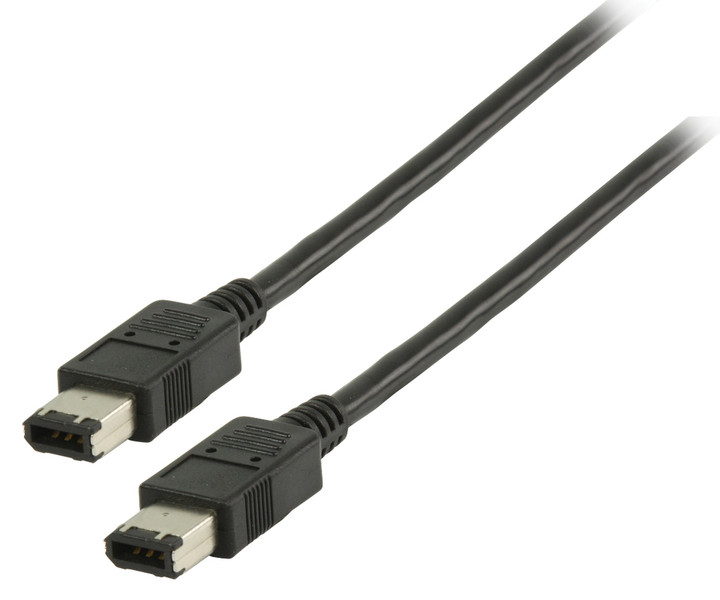 Valueline VLCP62200B2.00 2m 6-p 6-p Black firewire cable