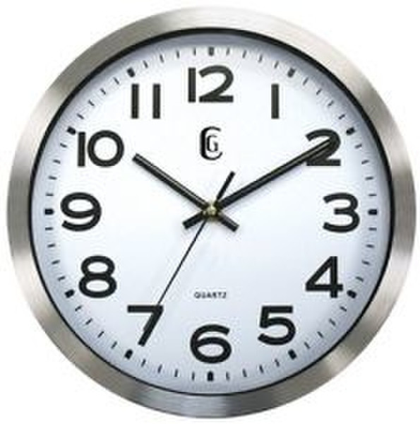 Geneva Décor Wall Quartz wall clock Circle Aluminium,White