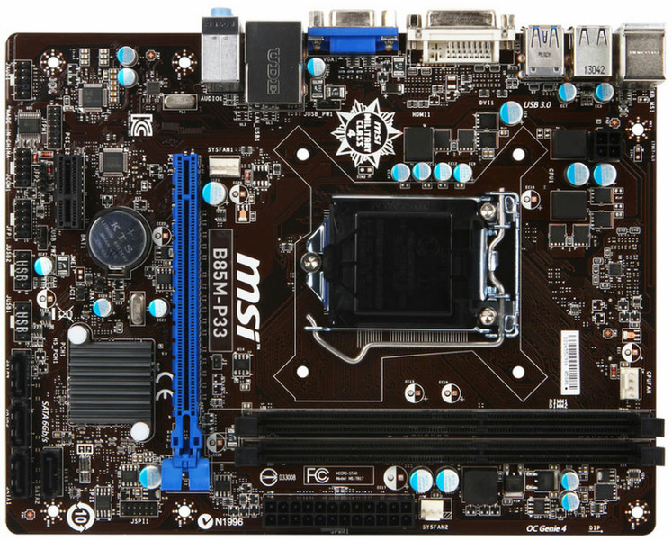 MSI B85M-P33 Intel B85 Socket H3 (LGA 1150) Micro ATX Motherboard