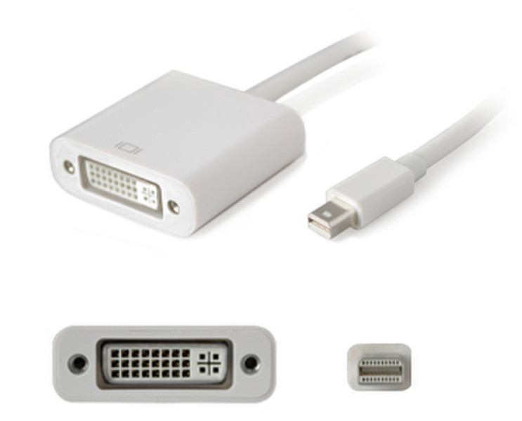 Add-On Computer Peripherals (ACP) 0.2m Mini-Displayport/DVI m/f 0.2m mini DisplayPort DVI Weiß Videokabel-Adapter