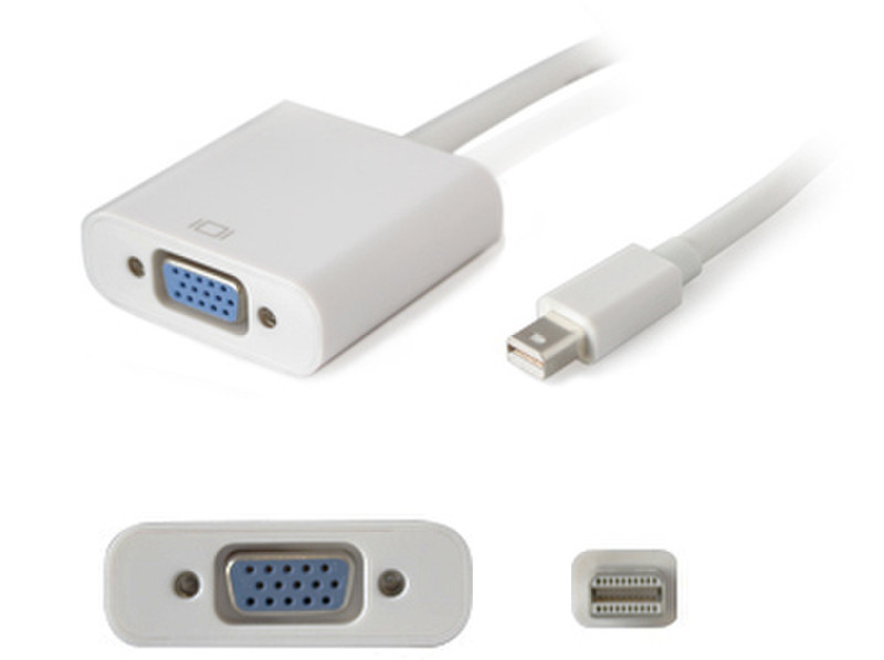 Add-On Computer Peripherals (ACP) MDISPLAYPORT2VGAW 0.2m mini DisplayPort VGA (D-Sub) White video cable adapter