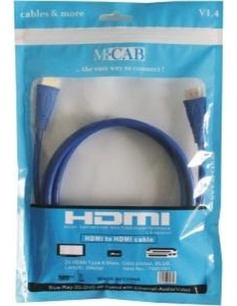 M-Cab 7000991 2м HDMI HDMI Синий HDMI кабель