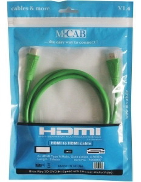 M-Cab 7000997 2.00m HDMI HDMI Gelb HDMI-Kabel