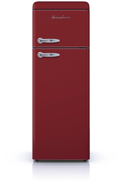 Schaub Lorenz SL208R DD freestanding 168L 40L A+ Red fridge-freezer