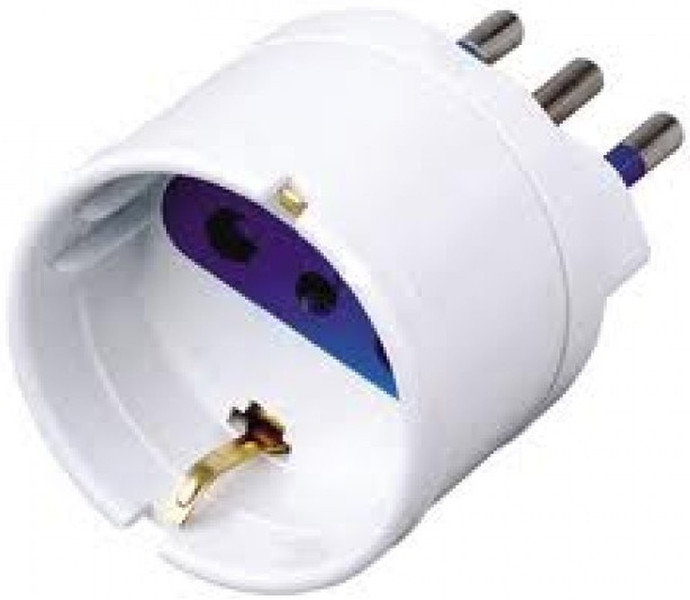 Techly 10A Plug Adapter White