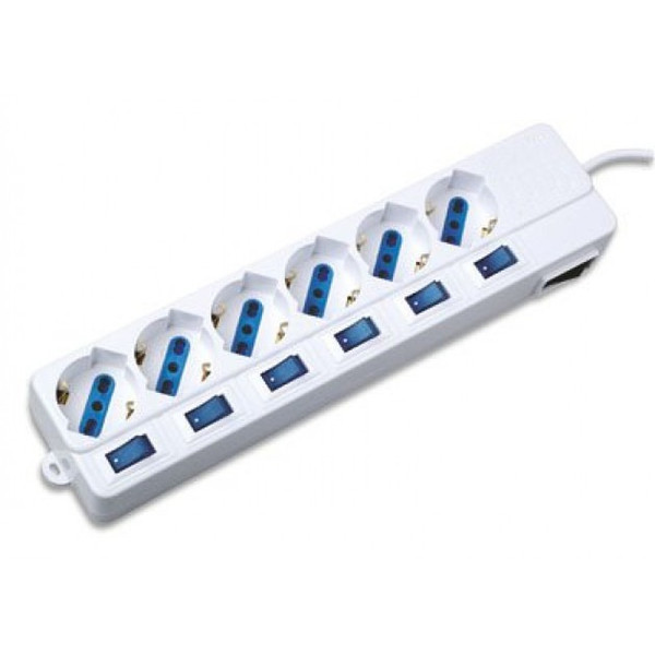 Techly Power Strip 6 Plugs with Switch IUPS-PCP-6I