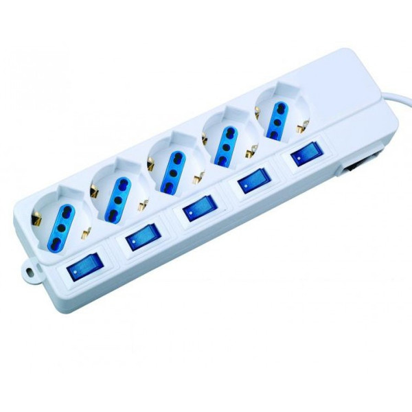 Techly Power Strip 5 Sockets with Switch IUPS-PCP-5I