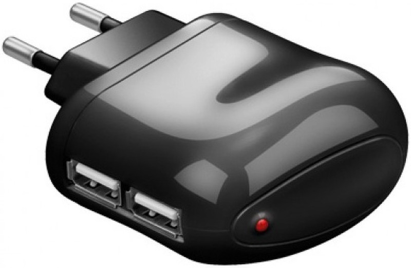 Techly IPW-USB-1A2P Для помещений Черный зарядное для мобильных устройств