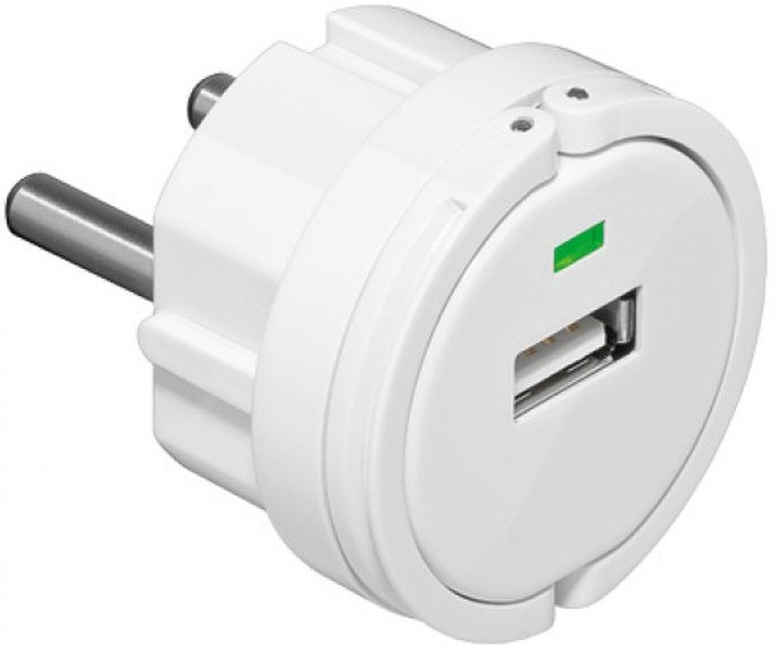 Techly IPW-USB-SH Type F (Schuko) White power plug adapter