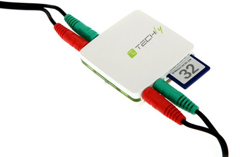 Techly IUSB2-CARD-480 USB 2.0 Белый устройство для чтения карт флэш-памяти