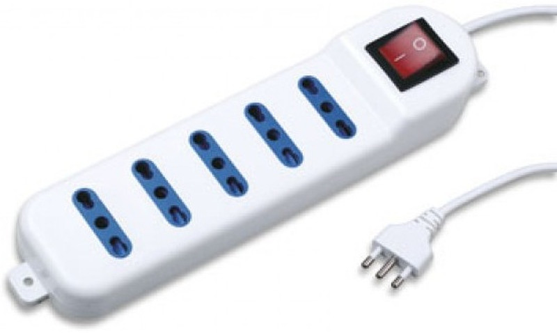 Techly Power Strip 5 Plug 10 / 16A Bypass with Switch IUPS-PCP-415INT
