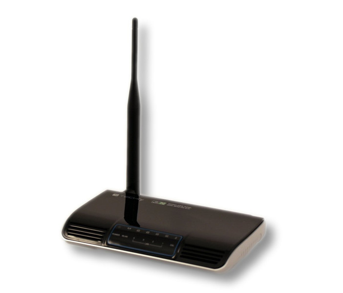 Techly I-WL-ADSL-150T Dual-Band (2,4 GHz/5 GHz) Schnelles Ethernet Schwarz WLAN-Router