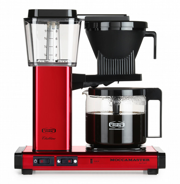 Moccamaster KBGC982 AO freestanding Semi-auto Drip coffee maker 1.25L 10cups Red