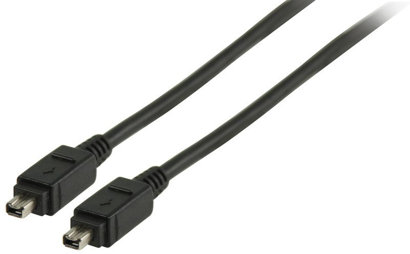 Valueline 2m 4Pin m/m 2m 4-p 4-p Black firewire cable