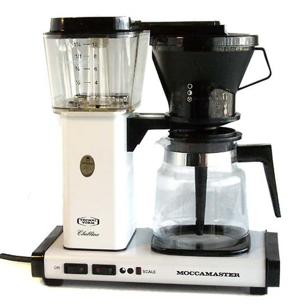 Moccamaster KB 741 ClubLine freestanding Manual Drip coffee maker 1.25L 10cups Black,White
