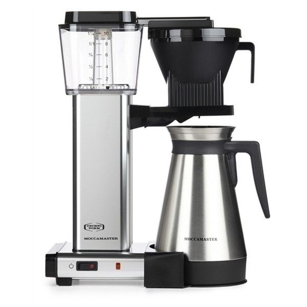 Moccamaster KBGT741 Drip coffee maker 1.25L 10cups Black,Stainless steel