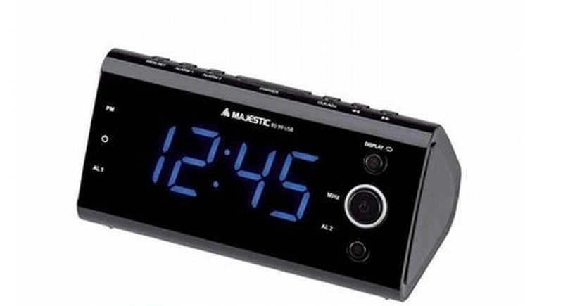New Majestic RS-99 USB Clock Analog Black
