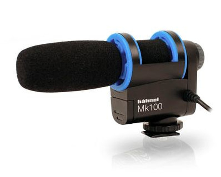 Hahnel MK100 Digital camcorder microphone Проводная Черный, Синий