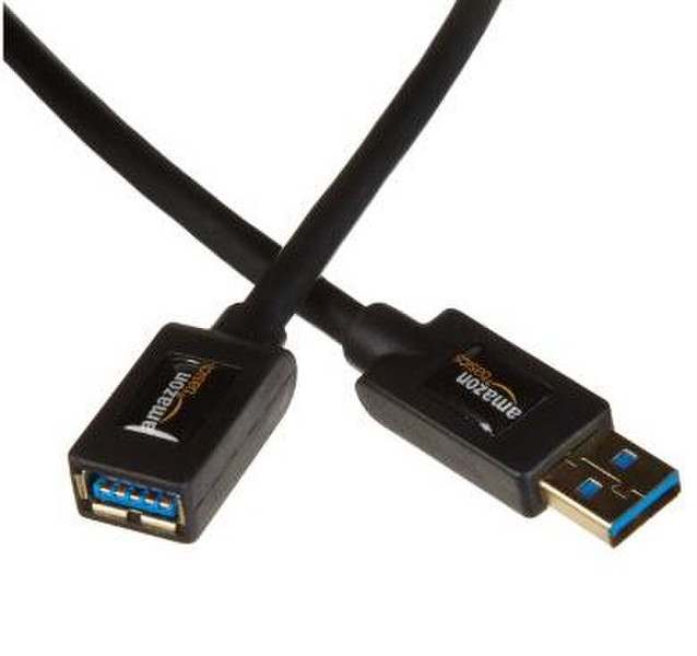 AmazonBasics 2 m, USB 3.0/USB 3.0, M/F 2м USB A USB A Черный