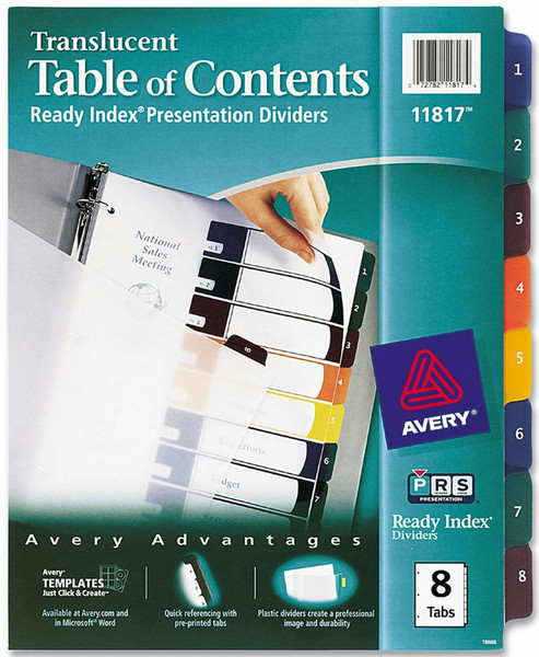 Avery 11817 Plastic Translucent 1pc(s) divider