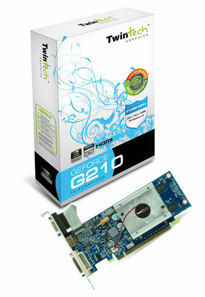 Twintech TT-G210-512D2E-HDMI GeForce G210 0.5GB GDDR2 graphics card