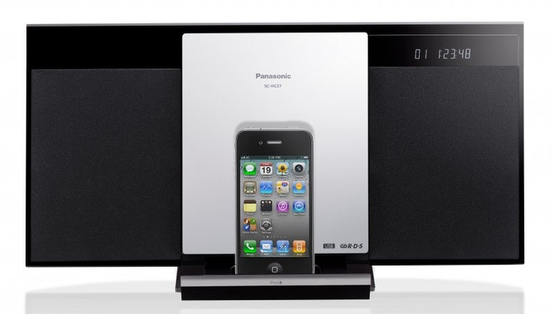 Panasonic SC-HC27 Micro-Set 10W Schwarz, Silber