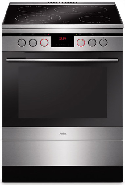 Amica SHC61484PX Отдельностоящий Electric hob A Черный, Нержавеющая сталь