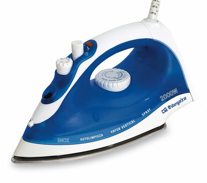 Orbegozo SV 2000 Dry & Steam iron Stainless Steel soleplate 2000W Blue,White
