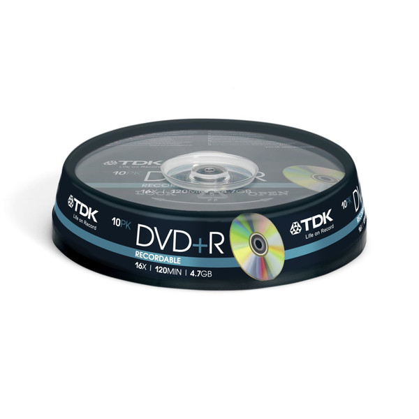 TDK T-19442 4.7GB DVD+R 10pc(s) blank DVD