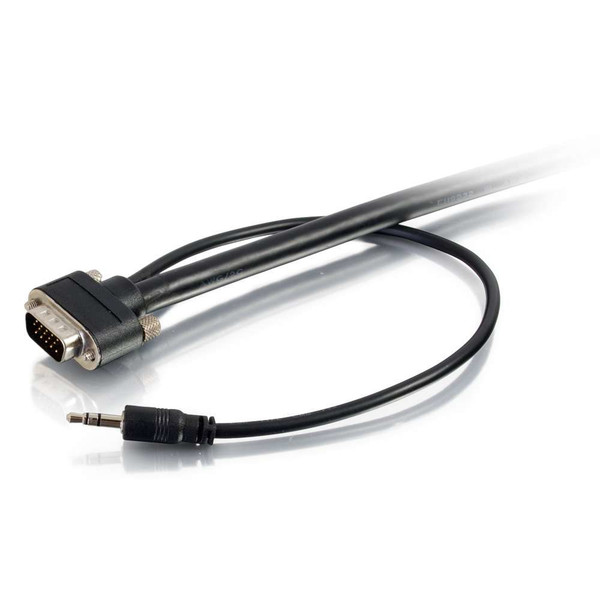 C2G 15ft VGA + 3.5mm M/M 4.57м VGA (D-Sub) + 3,5 мм VGA (D-Sub) + 3,5 мм Черный VGA кабель