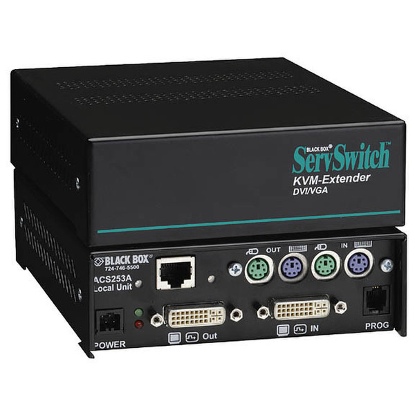 Black Box ACS253A-CT AV transmitter & receiver Черный АВ удлинитель