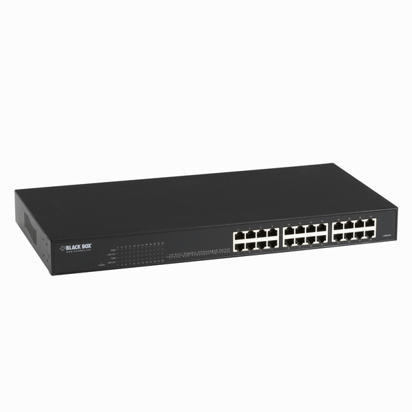 Black Box LGB424A Неуправляемый Gigabit Ethernet (10/100/1000) Черный сетевой коммутатор