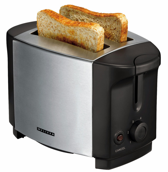 Melissa 16140048 2slice(s) 680, -W Black,Stainless steel toaster