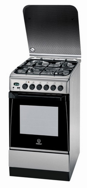 Indesit KN3G65SA(X)/CZ Freistehend Gas hob A Edelstahl Küchenherd