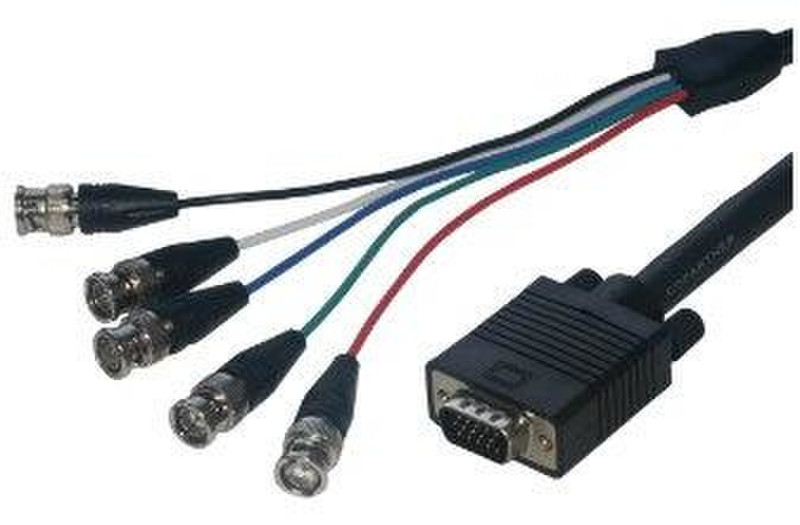 2ck 79755 2m VGA (D-Sub) 5 x BNC Black video cable adapter