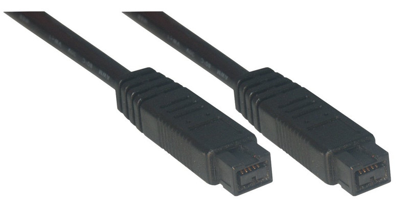 2ck IEEE 1394B 9/9, 2m 2m 9-p 9-p Black firewire cable