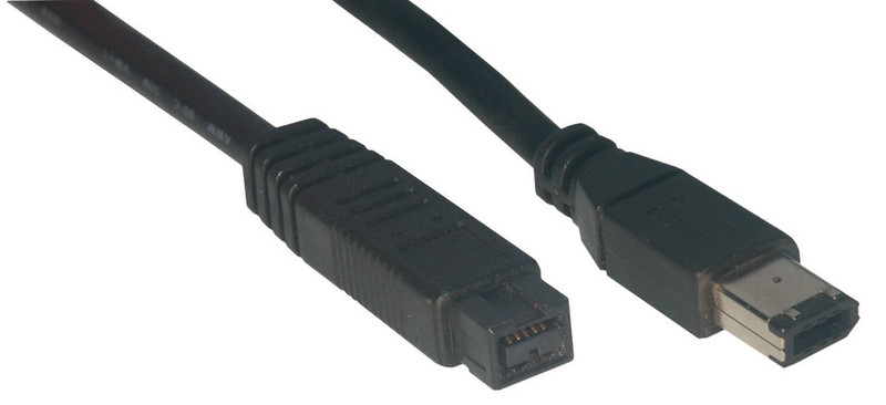 2ck IEEE 1394B 9/6, 2m 2m 9-p 6-p Black firewire cable