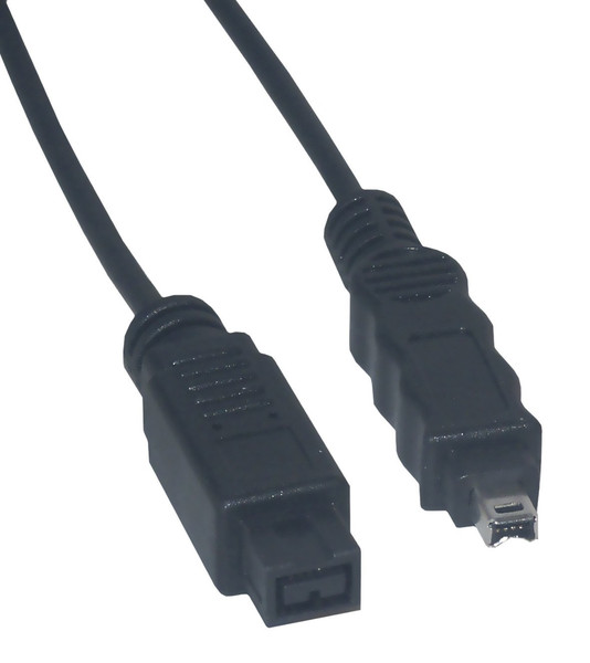 2ck IEEE 1394B 9/4, 2m 2m 9-p 4-p Black firewire cable