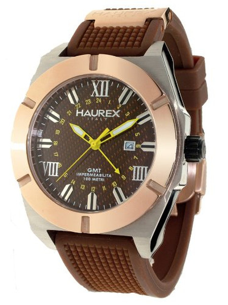 HAUREX ITALY 1D305UCM Armbanduhr Männlich Quarz Braun, Silber Uhr