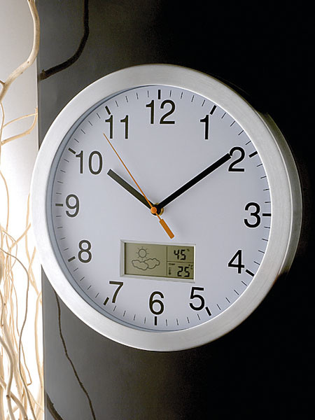 BRANDANI 59864 Quartz wall clock Круг Алюминиевый настенные часы