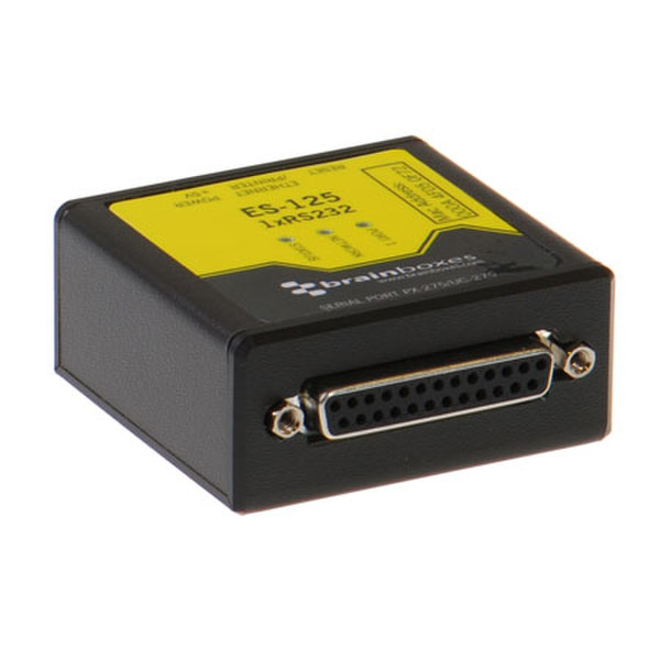 Brainboxes ES-125 RS 232 Ethernet Черный кабельный разъем/переходник