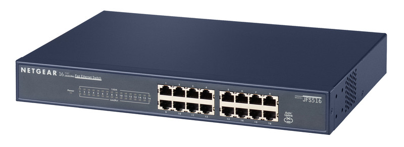 Netgear JFS516 Неуправляемый Fast Ethernet (10/100) Серый