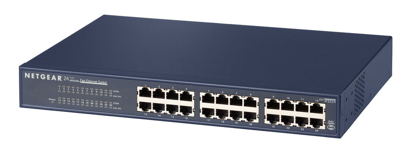 Netgear JFS524 Unmanaged Fast Ethernet (10/100) Blue