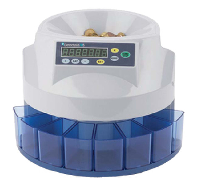 Posiflex Detectalia M5 Coin counting machine Blau, Weiß