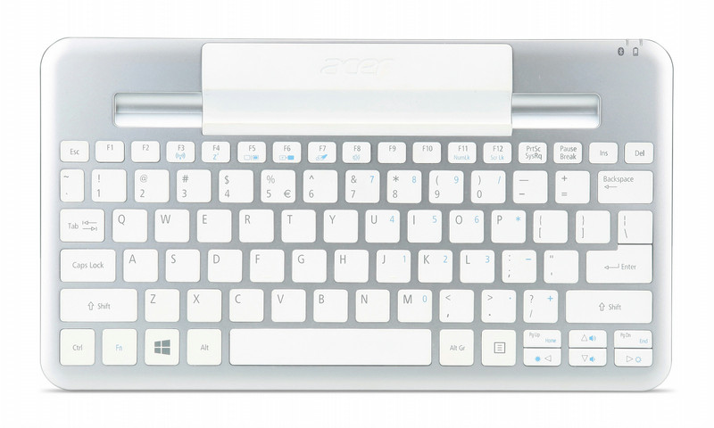 Acer NP.KBD11.00A Bluetooth QWERTY Испанский Cеребряный клавиатура для мобильного устройства